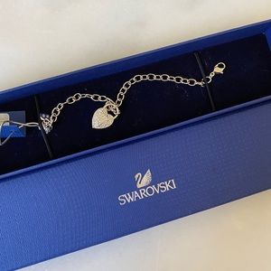Swarovski heart lock bracelet